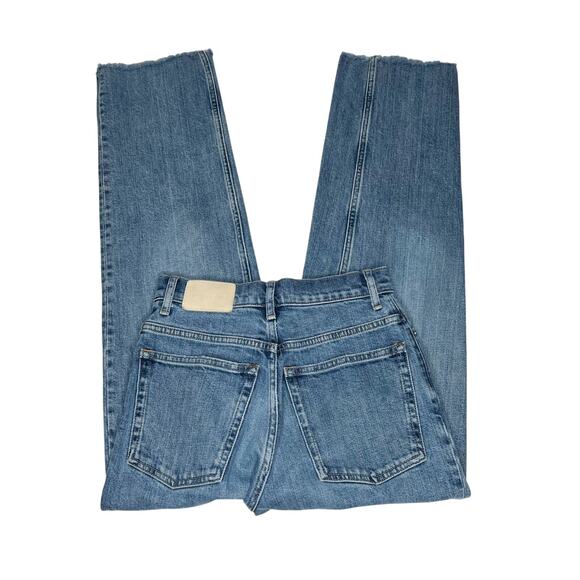 Everlane The Way High Distressed Denim High-Rise Straight Leg Jeans 24 R - Picture 10 of 16